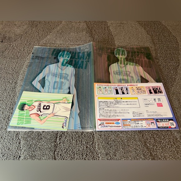 Kuroko’s Basketball Clear File Folder Anime Japan Exclusive Set of 2 w/ Stickers - Picture 2 of 4